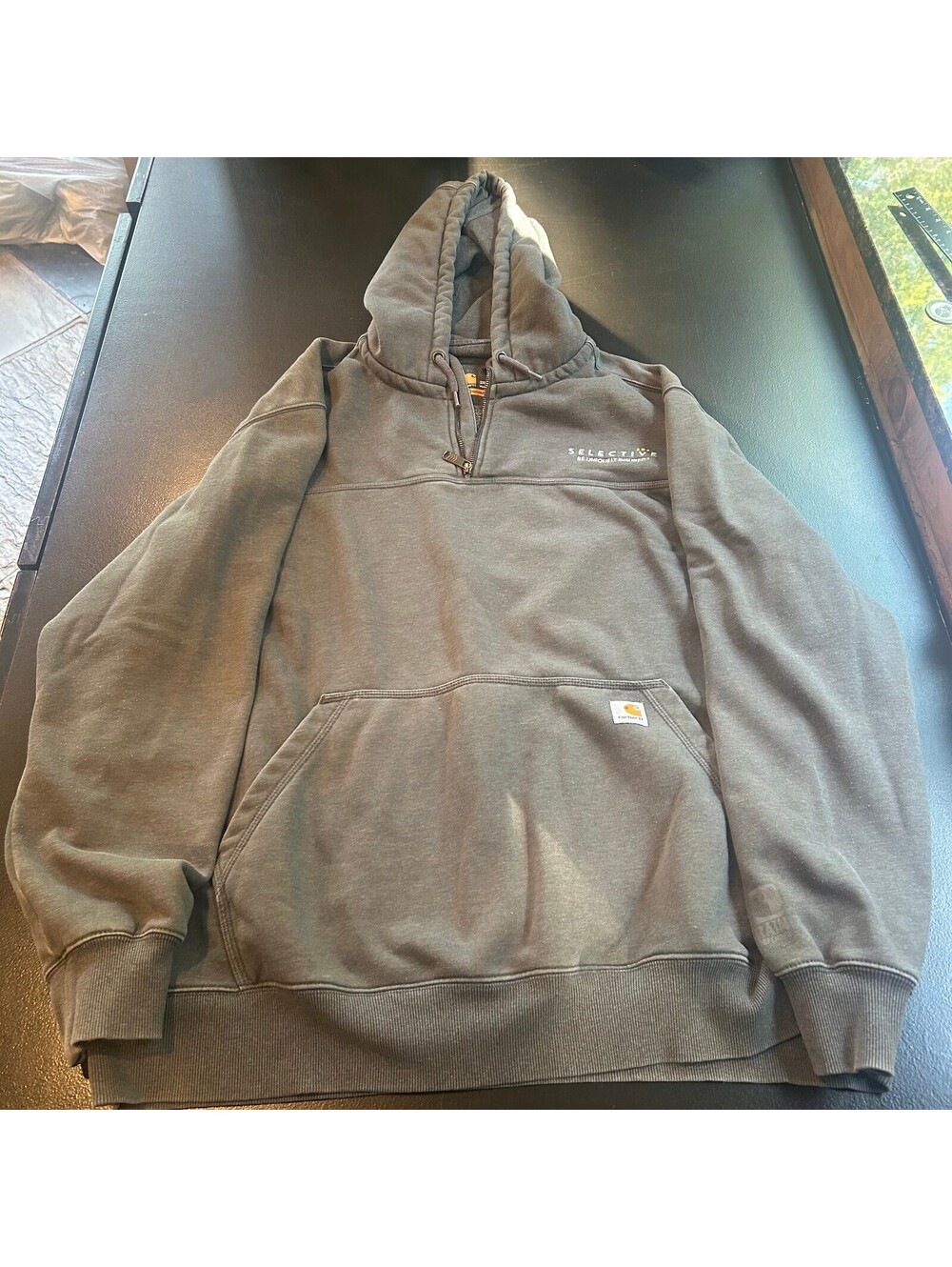 Vintage workwear Carhartt 3XL Tall Original Fit Selective Hoodie Sweatshirt